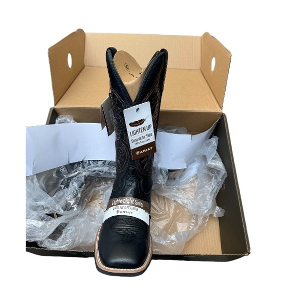 Ariat Men's Black Carbon Ricochet Cowboy Boots - Picture 10 of 10